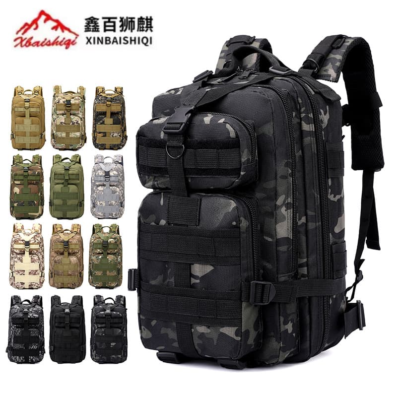 Camouflage 3P Tactical Backpack Small Outdoor Travel Hiking Bag Double Shoulder Pack for Men And Women Made in China