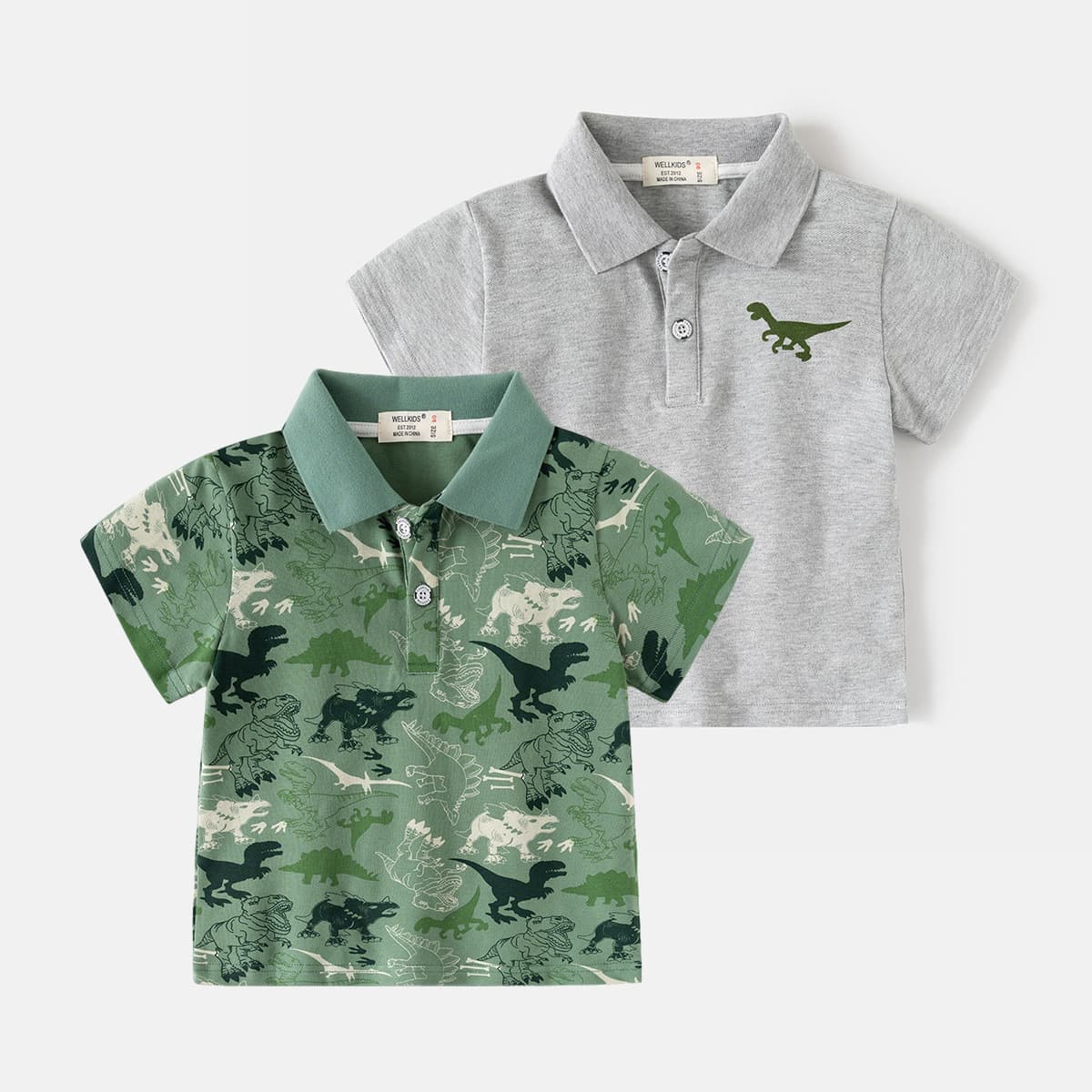 Wholesale 2026 New Summer Children's Short-Sleeve Polo Shirt, Printed Top, Baby Stylish Turn-Down Collar Short Sleeve