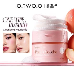 O.TWO.O Peach Extract Soothing Makeup Remover Pads FC005 Cross-Border Exclusive