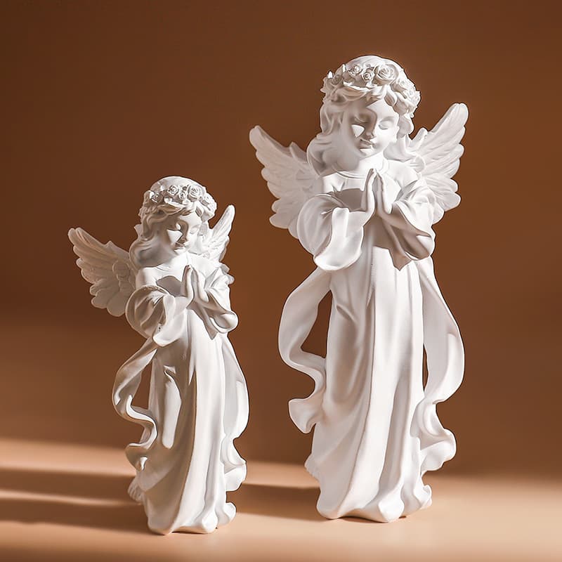 Handmade Angel Alice Little Girl Statue, Cute Nordic Fashion Resin Craft Desktop Home Ornament
