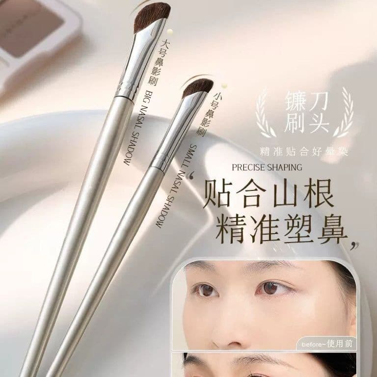 Sickle slanted nose shadow brush shadow repair set small silhouette highlight angled eyeliner makeup brush beauty tool