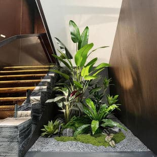 Artificial Plant Landscape, Premium Fake Tree, Staircase Space Decoration, Large Bionic Green Plant, Entryway Decorative Ornament