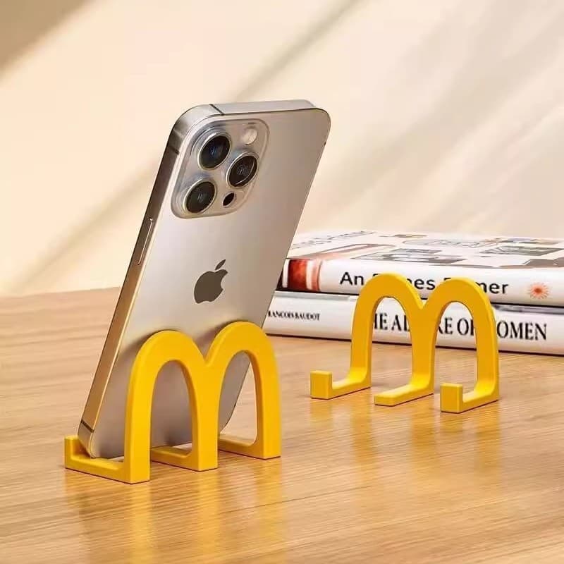 M-Style Cute Cartoon Phone Stand, Mini Creative Craft Ornament for Office Desks