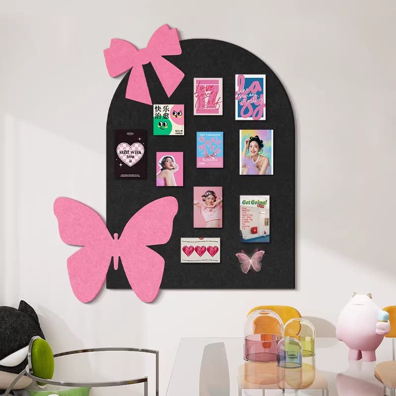 Creative Photo Wall Background Couple Photo Wall Ins Style Bow Felt Board Wall Display Board Message Board
