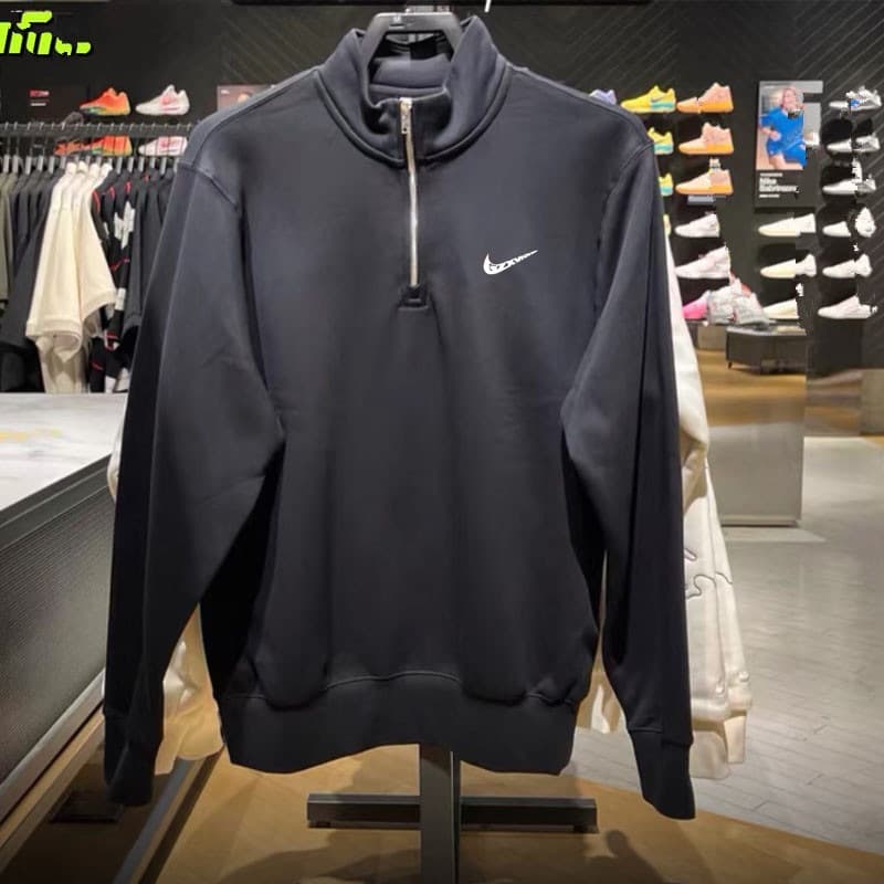 Half zipper pullover high street sweatshirt for men 2026 spring and autumn new style inner jacket, fashionable and versatile men's sweatshirt