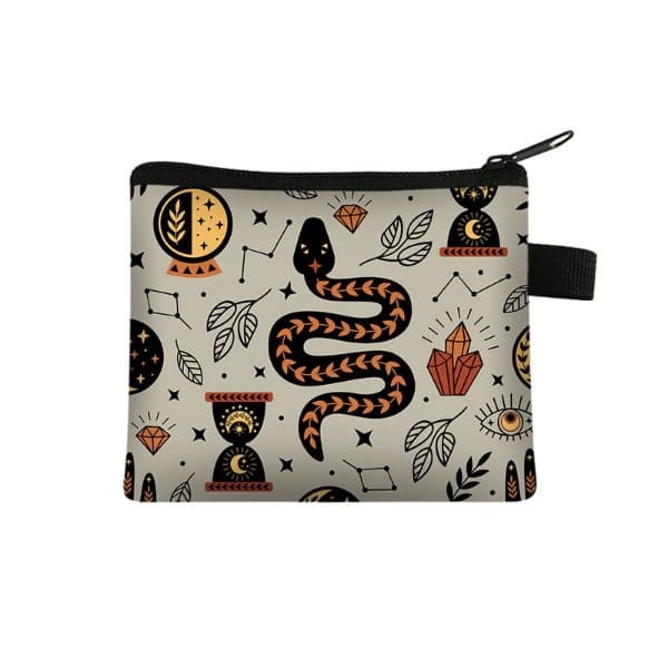 New cartoon patchwork flat-lay coin purses, children's fashionable printed card holders, elementary school students' unisex cute storage bags hot