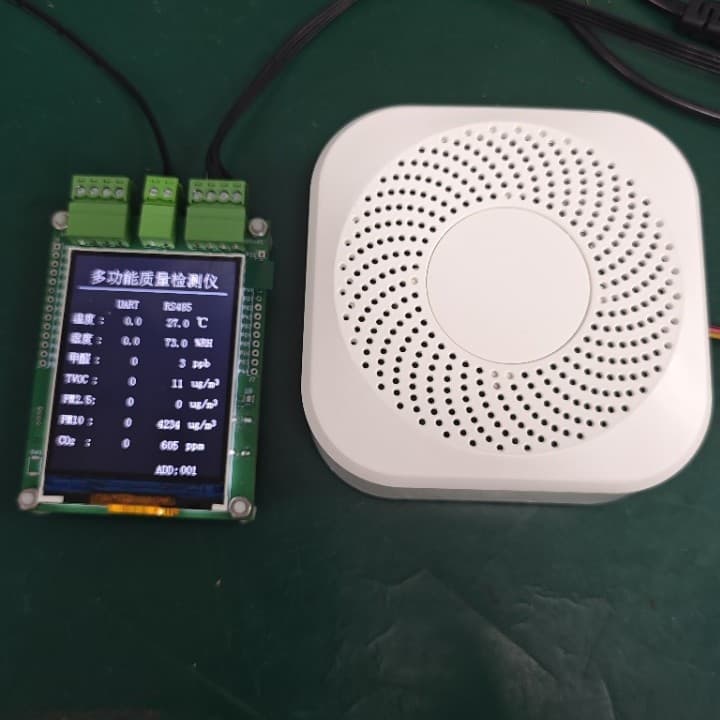 Wholesale multi-parameter environmental monitoring instruments for detecting temperature, humidity, PM2.5, carbon dioxide, formaldehyde, and TVOC.