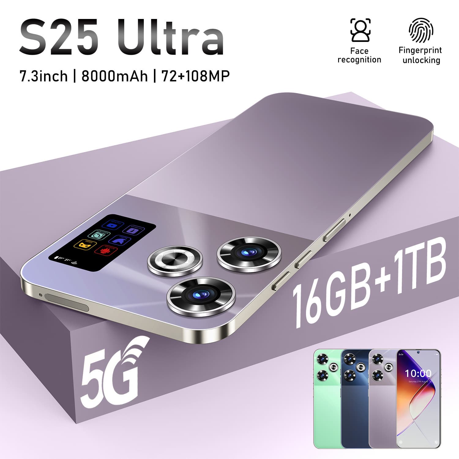 S25 Ultra new cross-border mobile phone 16+1T Android 7.3-inch large screen smartphone Ozon (hot model)