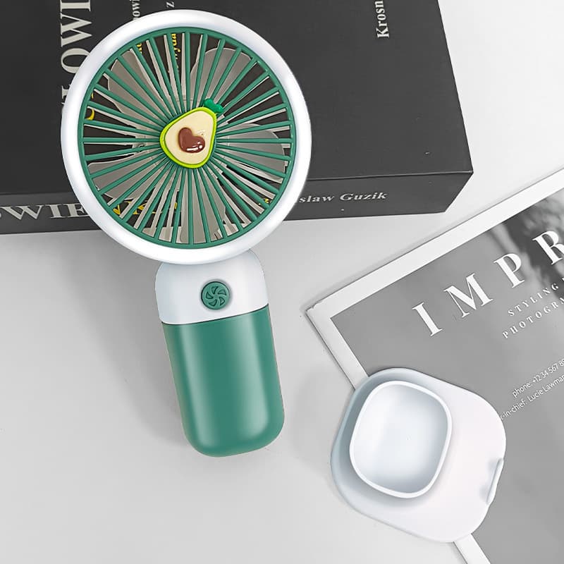 New Cross-Border Mini Fruit Flower Handheld Fan, Fresh Portable Lanyard Fan with Custom Logo