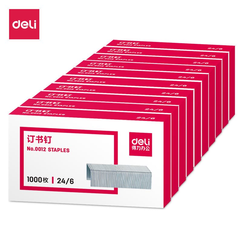 Deli 0012 Staples 24/6 Type 12-Gauge Staple Office Stationery Supplies