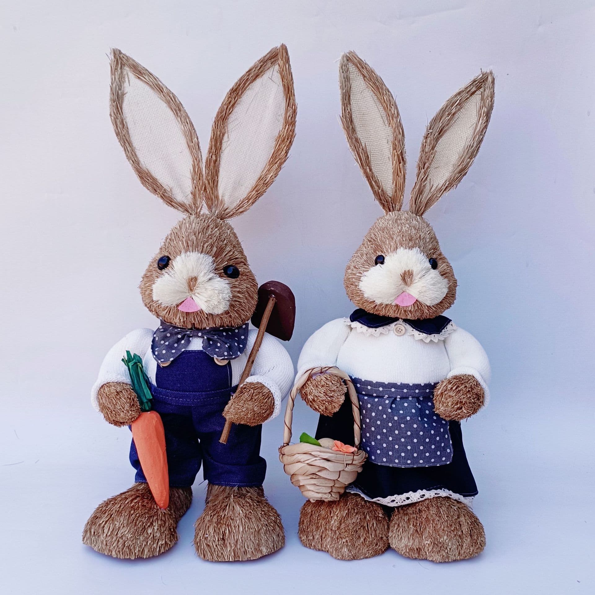65cm Large Size Home Decor Rattan Bunny - Instagram Style Living Room Ornament, Intangible Cultural Heritage Gift