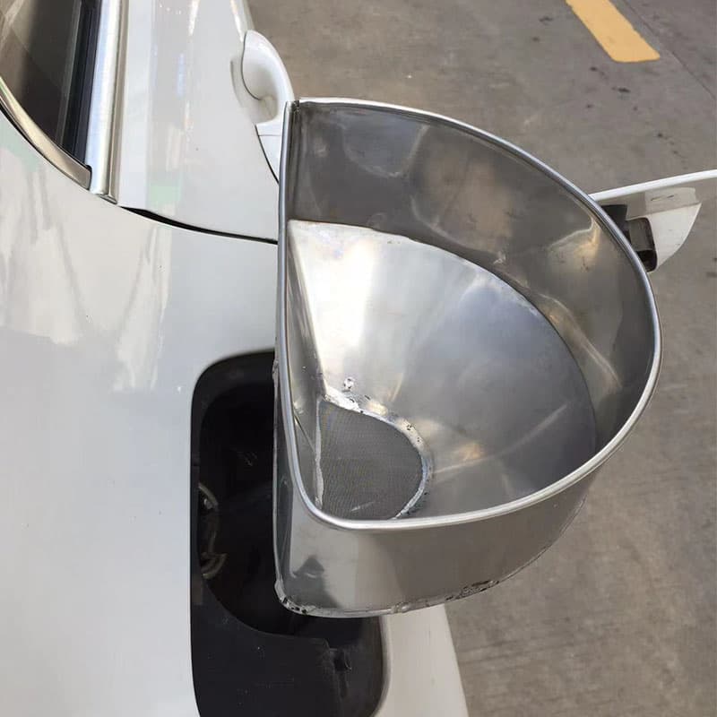 Car Fuel Funnel Automotive Fuel Filler Large Diameter with Stainless Steel Filter Thick Slanted Long Spout Huobaihanzhe