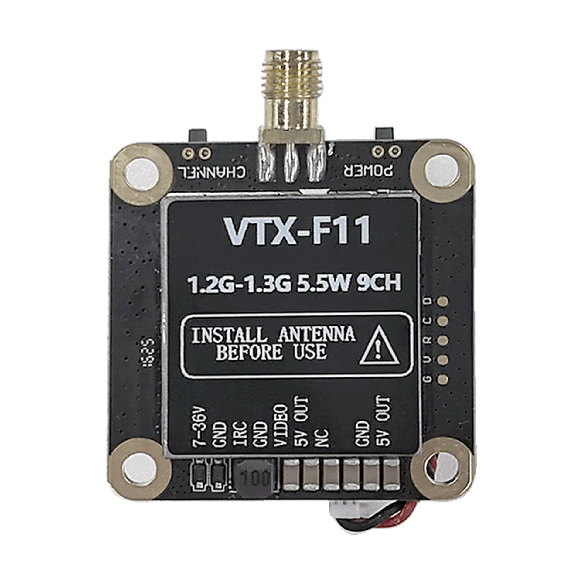 FlytoFPV 1.2G 1.3G 5.5W 9CH VTX Wireless Analog Long-Range FPV Video Transmitter