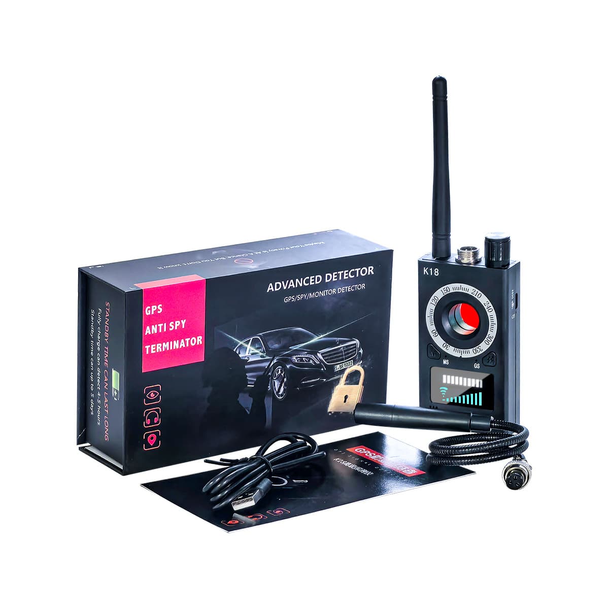 Cross-border Multi-functional K18 Detector Hotel Anti-Peeping Device Anti-Eavesdropping Camera GPS Anti-Tracking Detector
