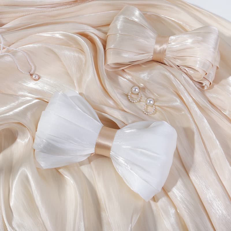 ins photo props background cloth decoration props pearl jewelry cosmetics white beige pleated photography background