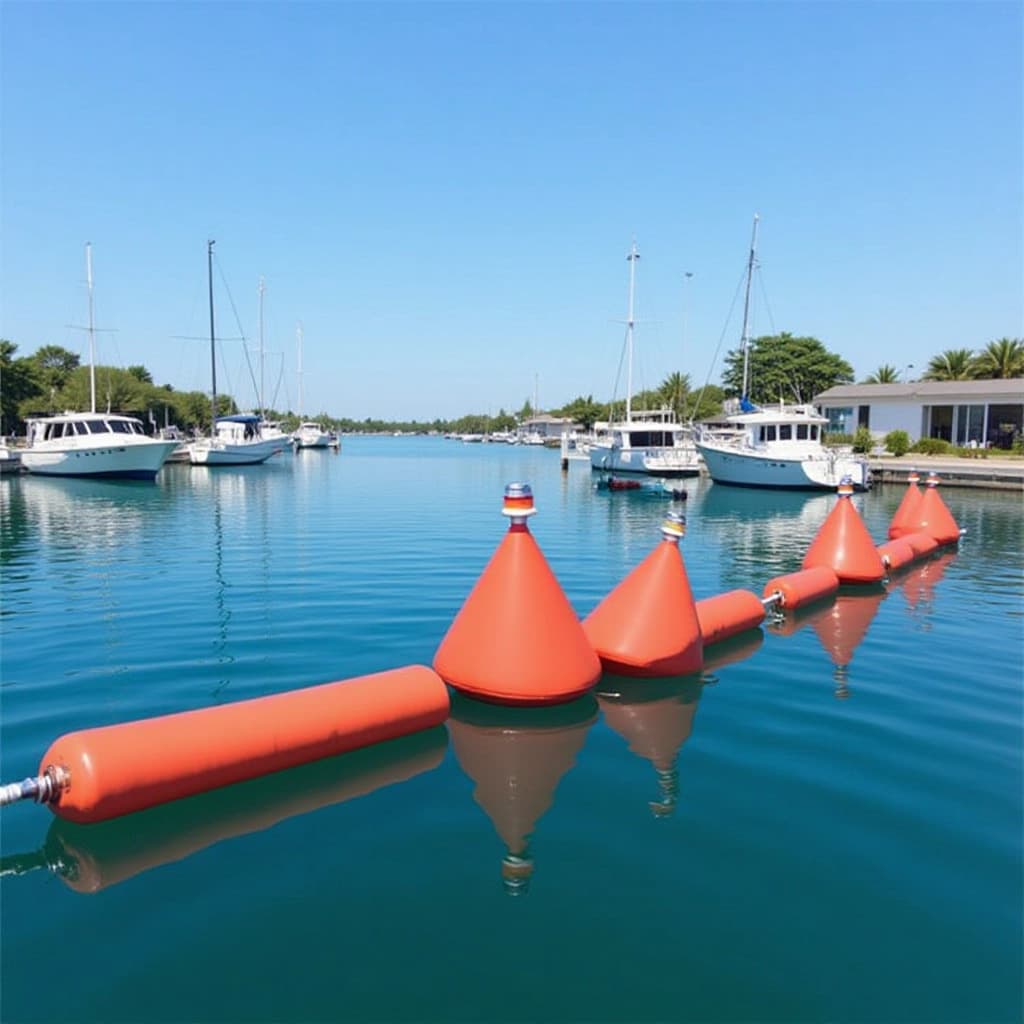 0.5m Diameter High Molecular Polyethylene Trash Boom - Surface Garbage and Debris Interception Plastic Fence Float