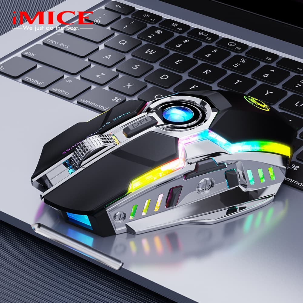 IMICE Factory Direct 7-Button 2.4G Rechargeable RGB Flowing Light Wireless Gaming Mouse Gift