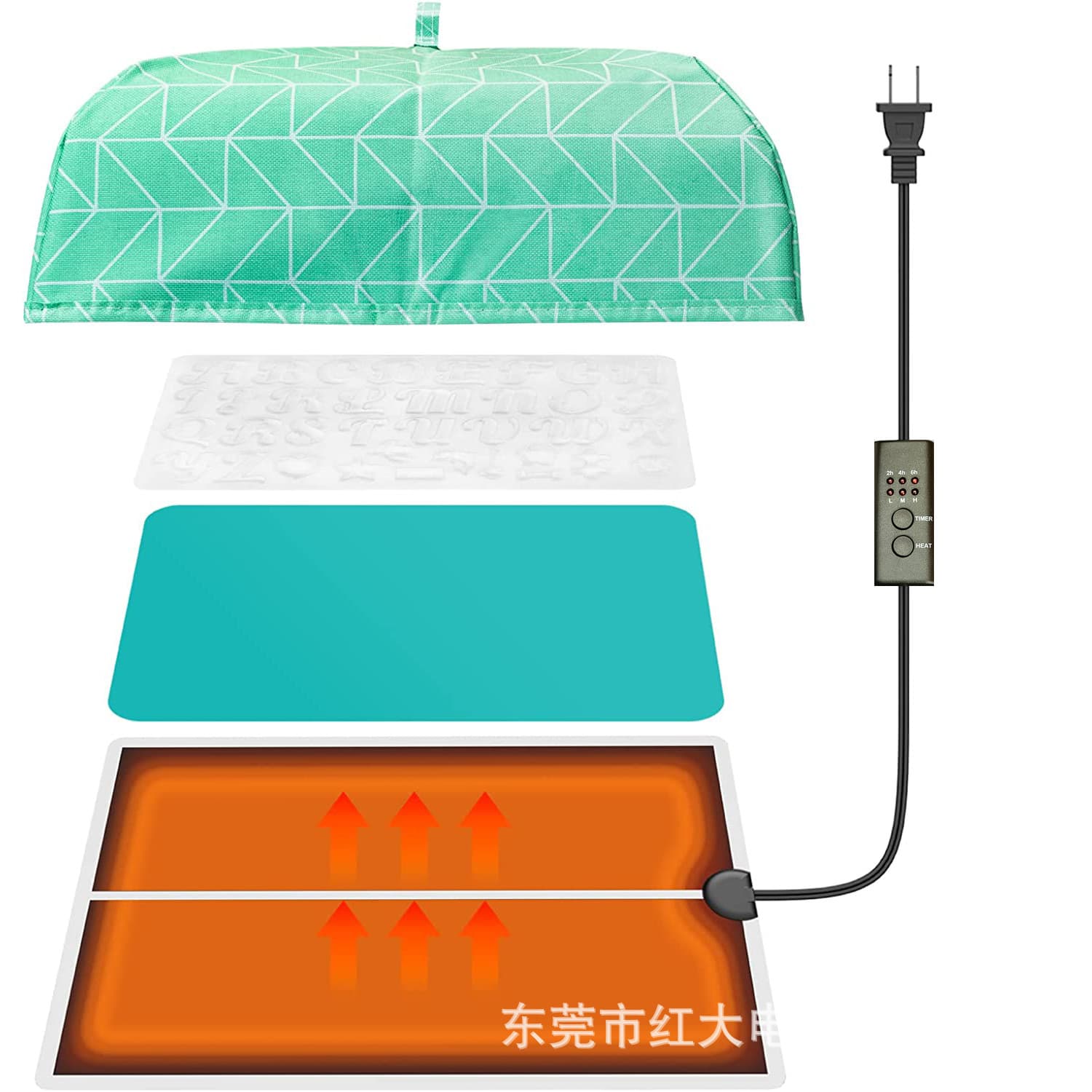Resin DIY Pad, Resin Heating Pad, 3-Timer Heating Pad, Reptile Heating Pad, Pet Reptile Mat