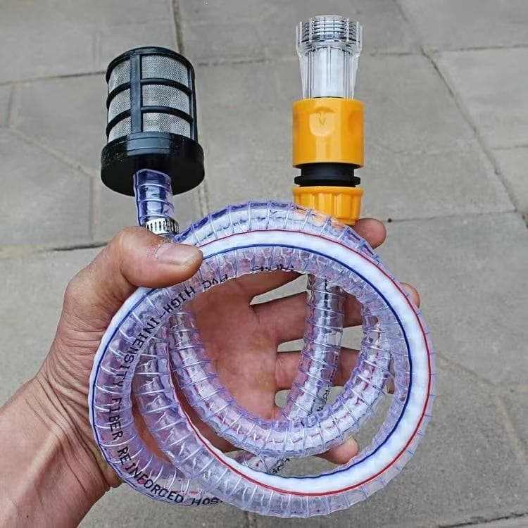 High-pressure car washing machine water inlet pipe self-priming soft water pipe steel wire water inlet filter accessories household water inlet thickening 4 points