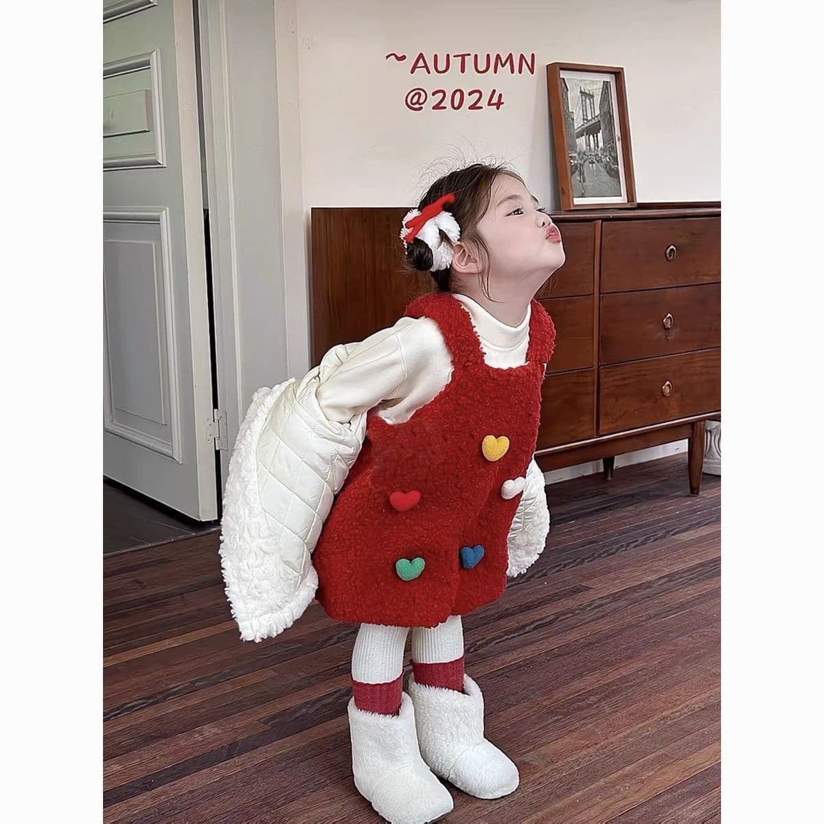 2025 New Fashionable Red Princess Dress for Girls, Baby Toddler Christmas Party Dress