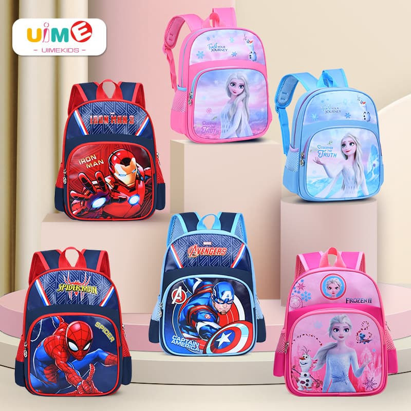 uime Fashion Trend Kindergarten School Bag Lightweight Boys and Girls Backpack Manufacturer Wholesale Cartoon Pattern Children's Back