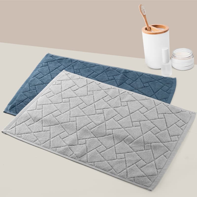 Hotel White Machine Washable Bath Towel Strand Jacquard Thickened Towel SPA Homestay Foot Mat with Logo Embroidery