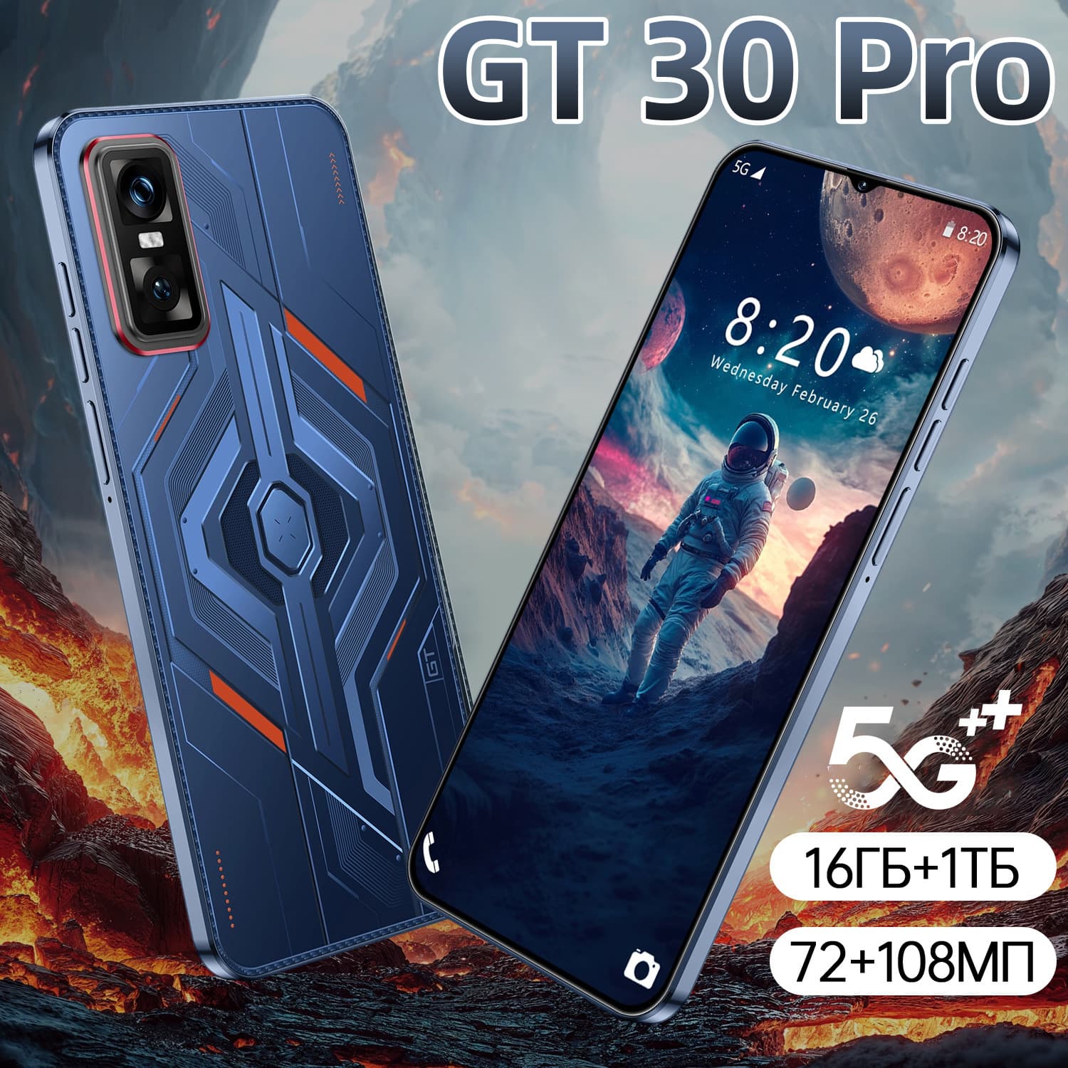 Hot-Selling New Model GT30 Pro Cross-Border Mobile Phone, True 3G, 2+16GB Large Screen, 6.3-Inch Android Phone Manufacturer for Foreign Trade