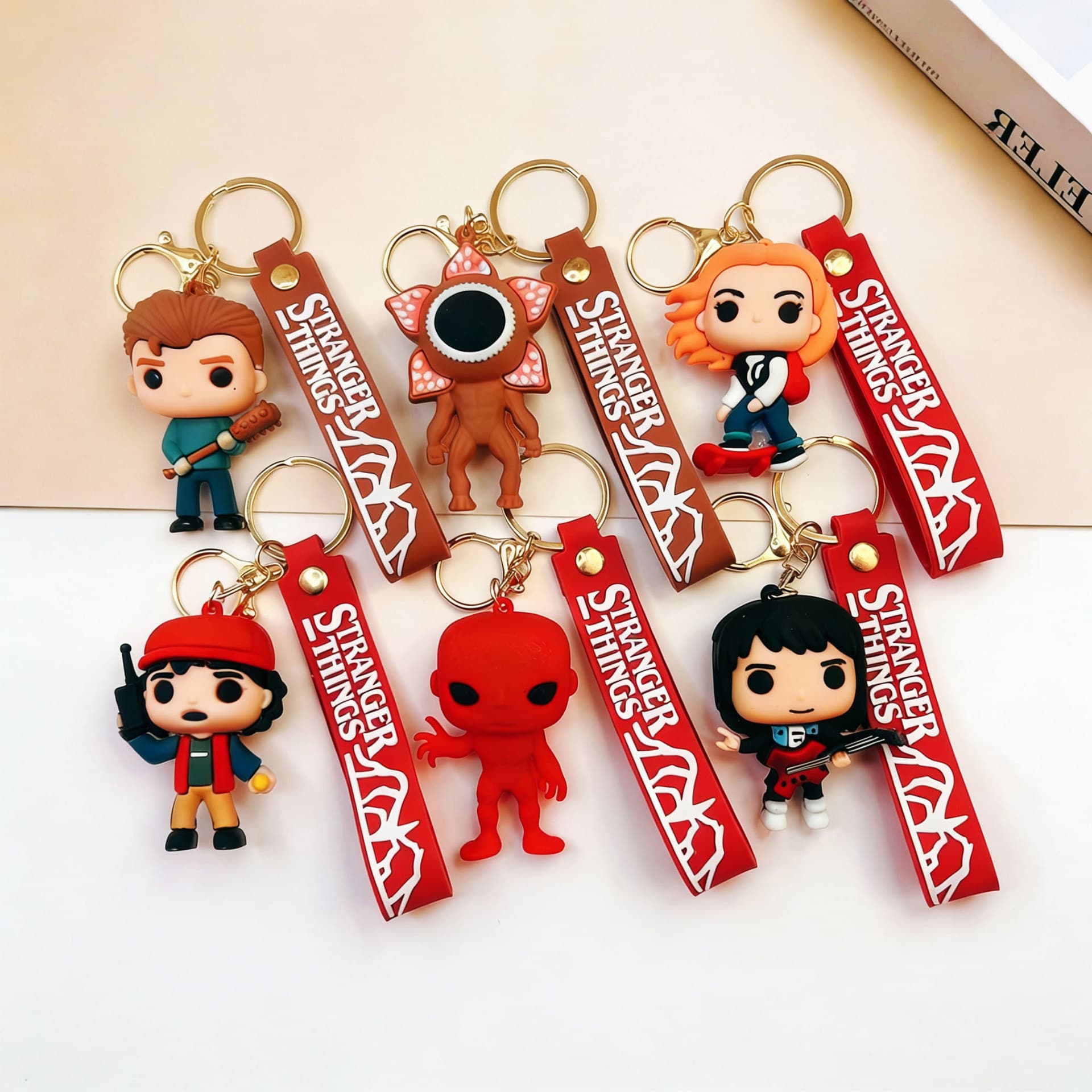2026 New Stranger Things Keychain Demogorgon Eleven Dustin Eleven Figure Pendant Gift