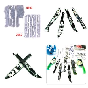 Dagger Pendant Epoxy Mold DIY Self-Defense Short Sword Dagger Keychain Decorative Knife Silicone Mold