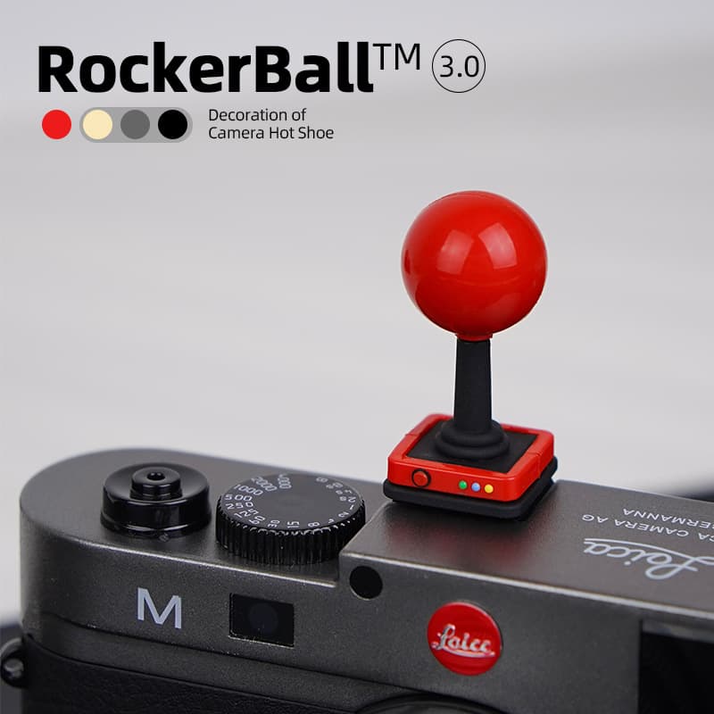 The small red ball joystick camera hot shoe cover is a universal decorative protective cover for Fujifilm, Canon, Sony, and Nikon cameras.