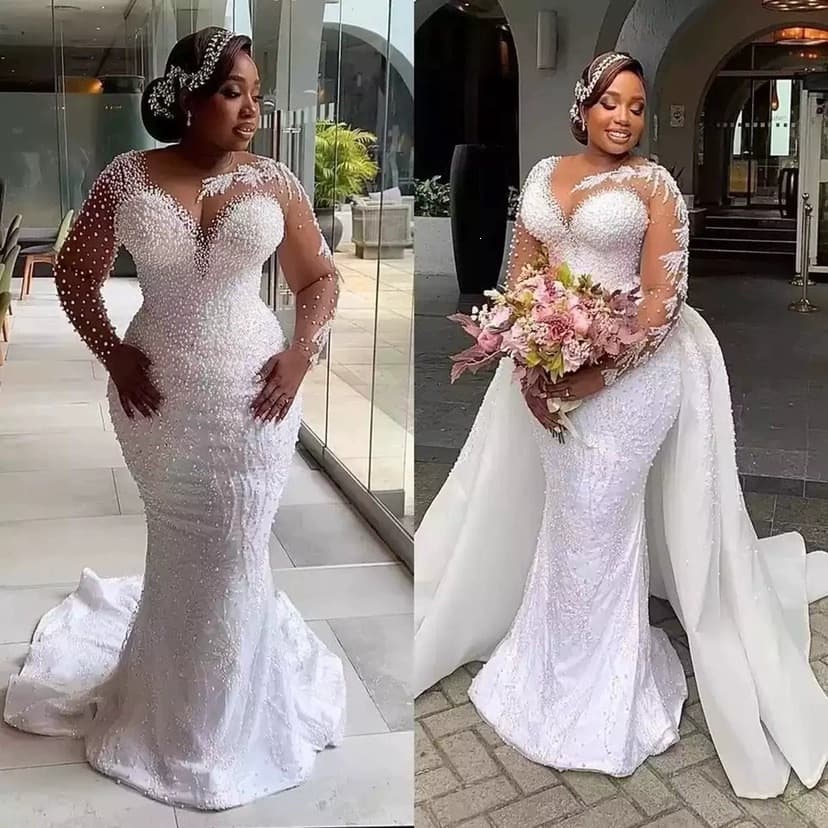 AliExpress foreign trade 2026 new wedding dress wholesale African cross-border bride wedding fishtail manufacturer supply
