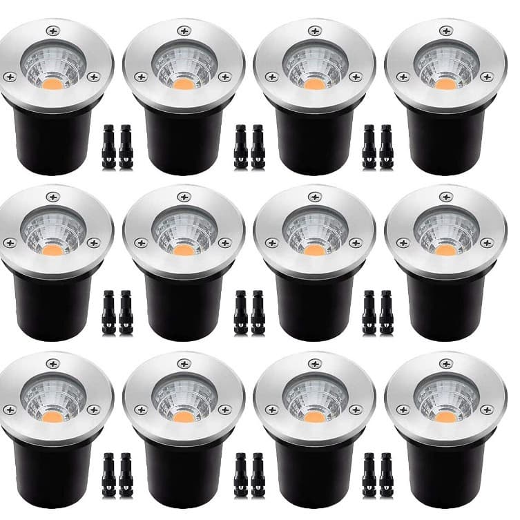 3W/5W/6W ground light, 304 stainless steel surface 65mm in-ground light, courtyard spotlight, 12V/24V, 90-277V