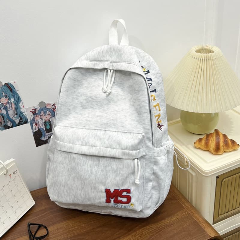 Student schoolbag women's new trendy letters large capacity casual travel backpack high-value fashion embroidered backpack