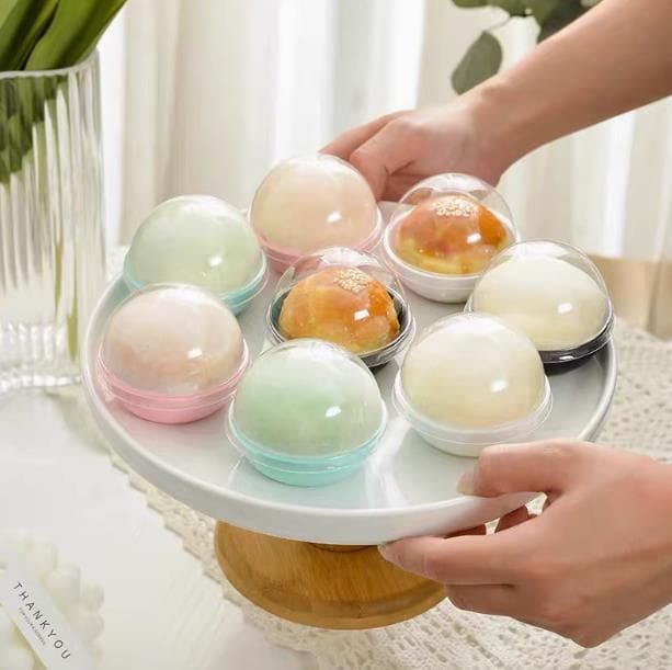 Snow Mei Niang Packaging Box Single Pack Round Fart Peach Snow Mei Niang Egg Yolk Crisp Independent Packaging Box Baking West Point Box