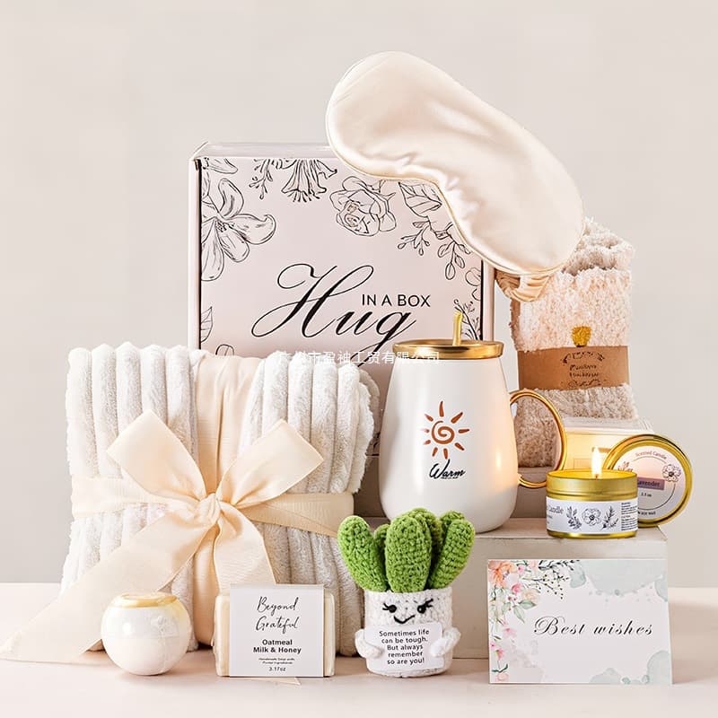 Cross-border blanket gift set, bath and spa gift box, aromatherapy candle souvenir, high-end birthday gift for women