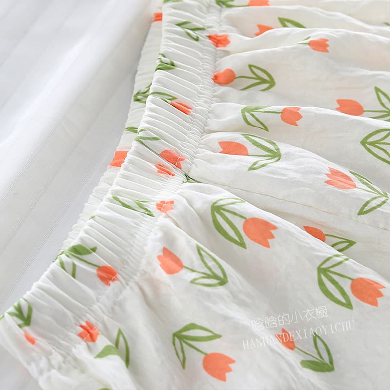 Kids Mosquito-Repellent Pants Summer Thin Style Girls Baby Cartoon Print Forest Nine-Tenths Lantern Pants Summer Small Flower Trend