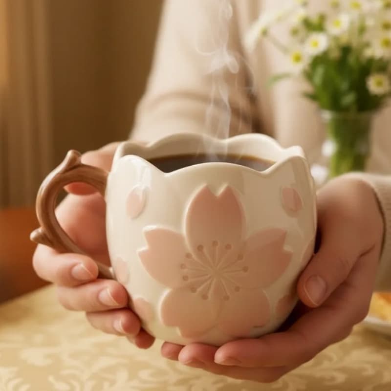 Amazon Exquisite Elegant Flower Mug Decorative Ornament Gift