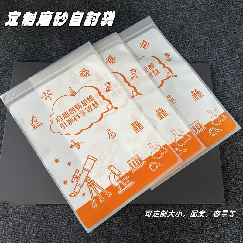 Custom Translucent CPE Matte Zipper Bag Daily Necessities Packaging Stationery Toys Jewelry Resealable Bags