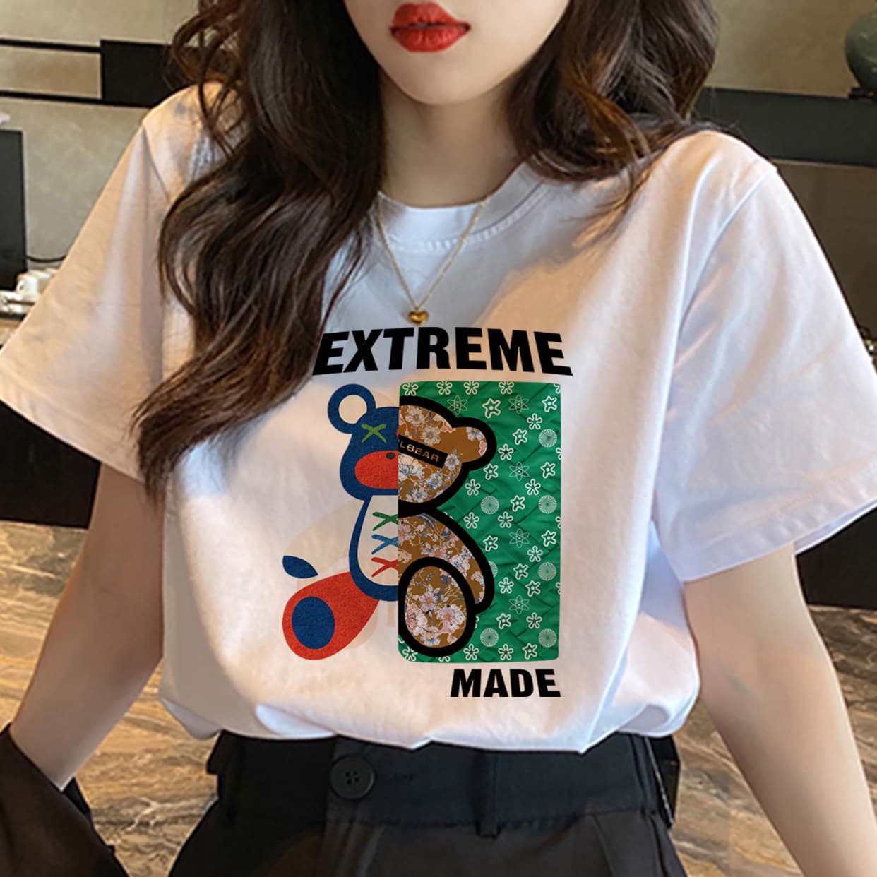 Cotton Short Sleeve T-Shirt for Women Summer 2024 New Loose Half Sleeve Top
