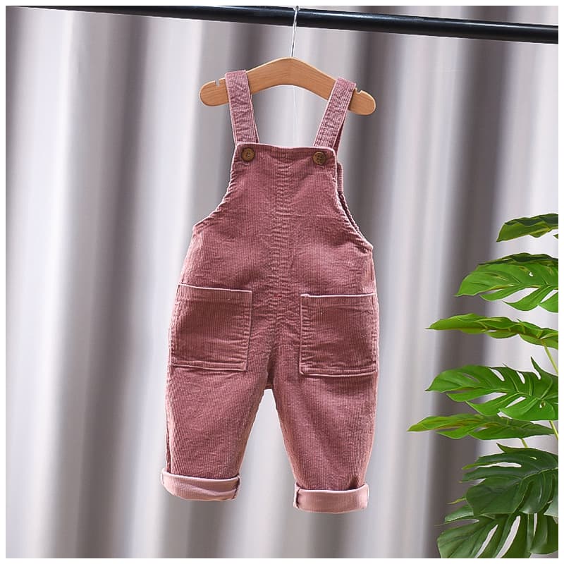 Children's Denim Bib Pants Trendy Spring Autumn Style For Boys And Girls 0-4 Years Solid Color Ninja Pants From China