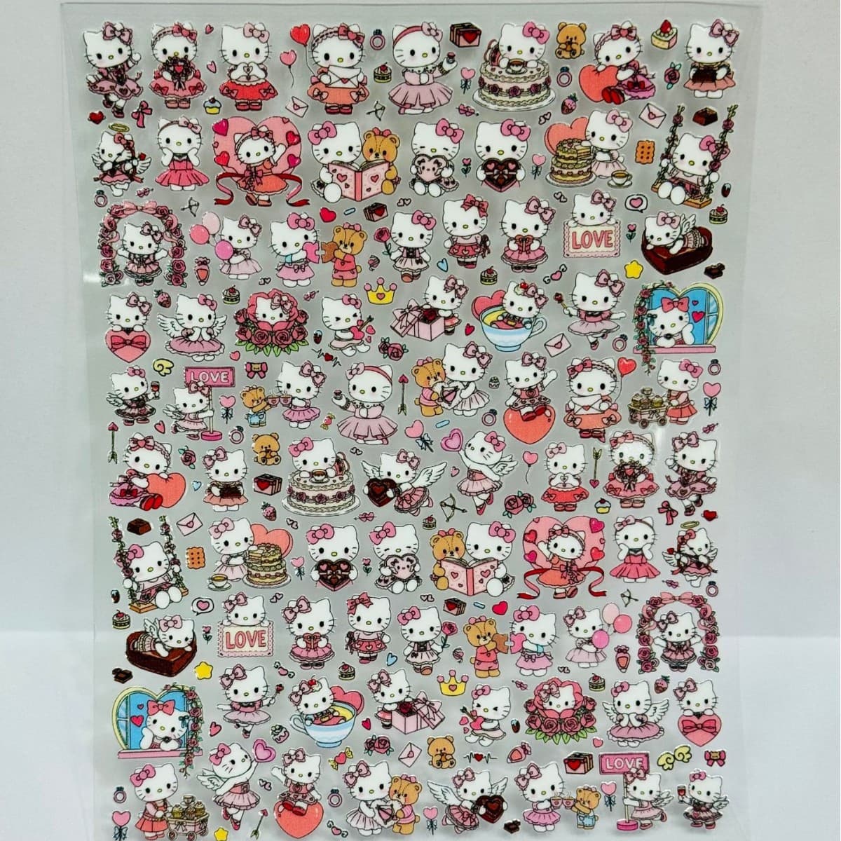 Crystal Label UV Transfer Stickers Scenery Decals Cartoon Kitty Cat Kids Transfer Stickers Journal Ins Small Nose Stickers