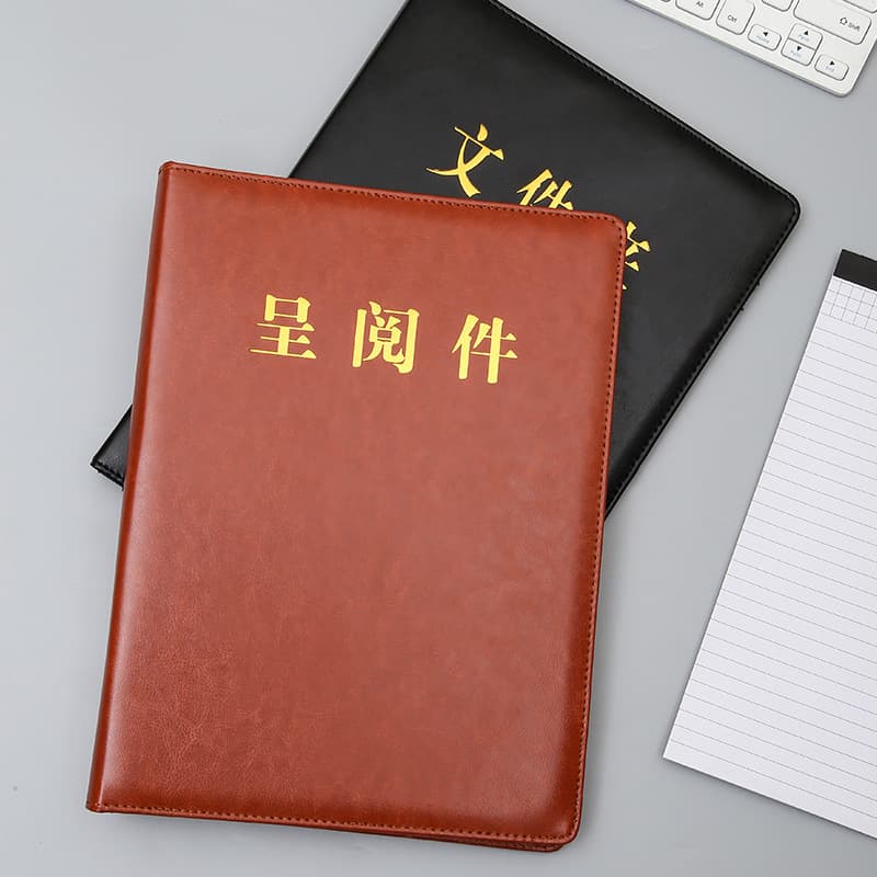Leather A4 Presentation Folder Meeting Document Manager Executive Deal Signing Approval File Folder Business Gift