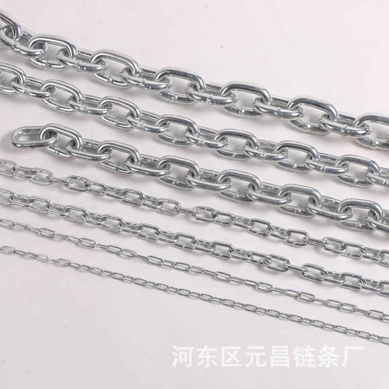 Yuanchang Galvanized Chain Iron Chain Warehouse Lifting Factory Fence Iron Chain Clothesline Hanging Chain Pet Chain from Source Factory