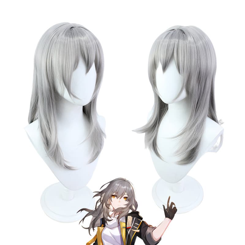 Honkai: Star Rail Protagonist Pioneer Cosplay Wig Female Realistic Scalp Gradient Hairstyle Realistic Scalp