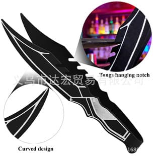 Cross-border trade factory supply Arabic hookah shisha accessories stainless steel large charcoal tongs