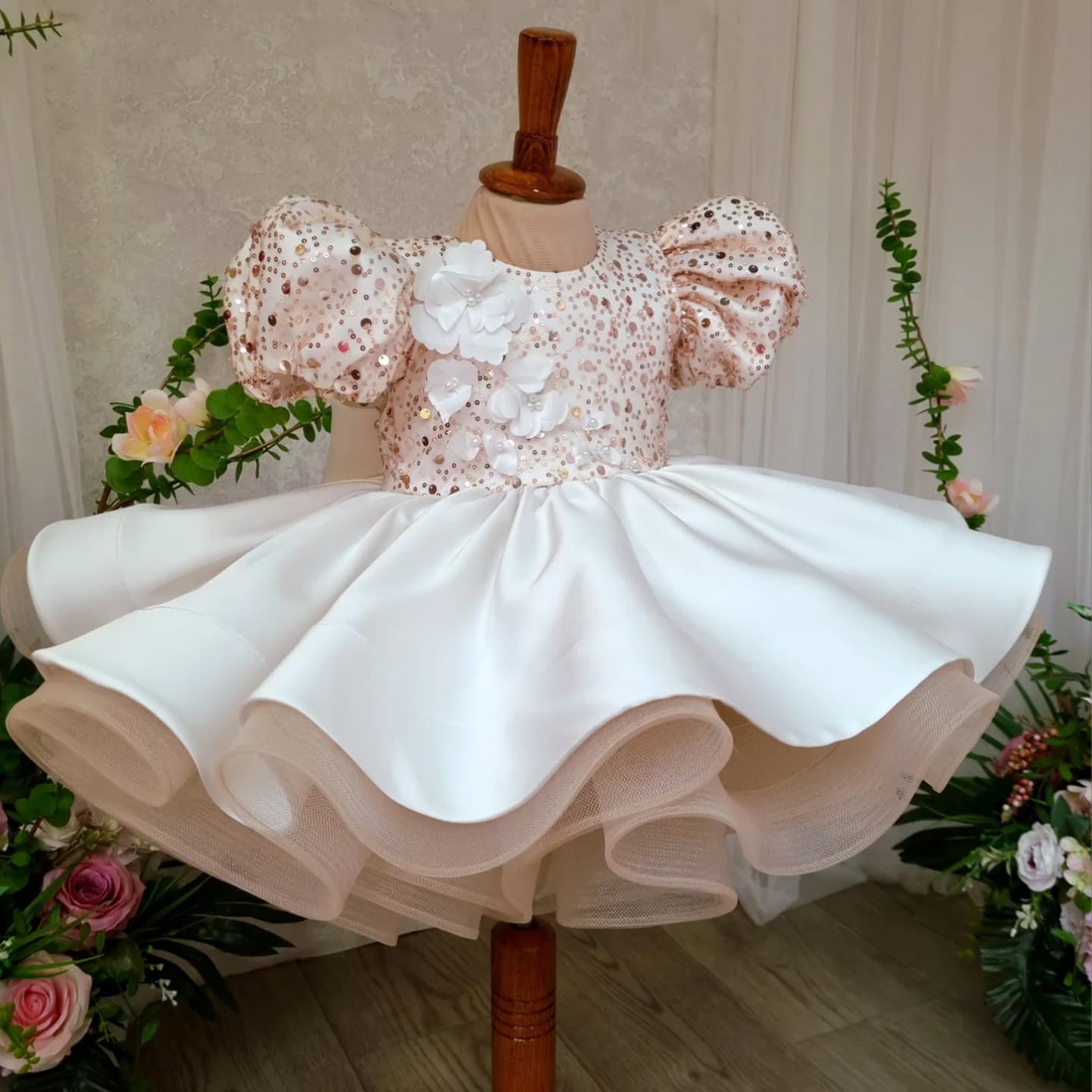 Princess Dress 2026 European and American Princess Dress Puff Sleeve Children's Gown Baby Dress Cross-border Wholesale