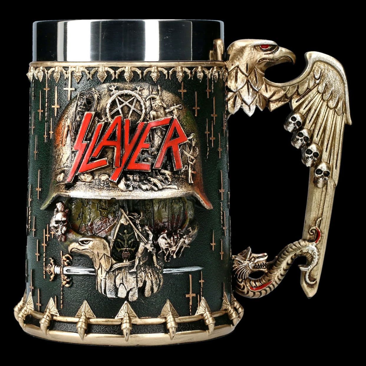 Cross-border New Skull Armor Team Beer Mug Personalized Skull Mug Large Capacity Cup Stainless Steel Liner