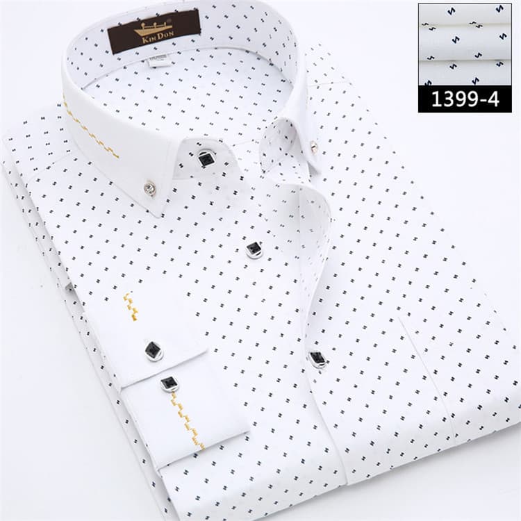 Jindun Men's Shirt Blue Business Shirt Long Sleeve Dress Shirt Professional Korean Style Wrinkle-Free Slim Fit Fashionable