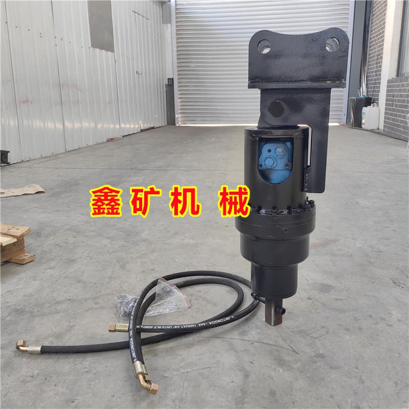 Small excavator converted spiral drill power head, foundation pile driver with reducer, solar pile driver.
