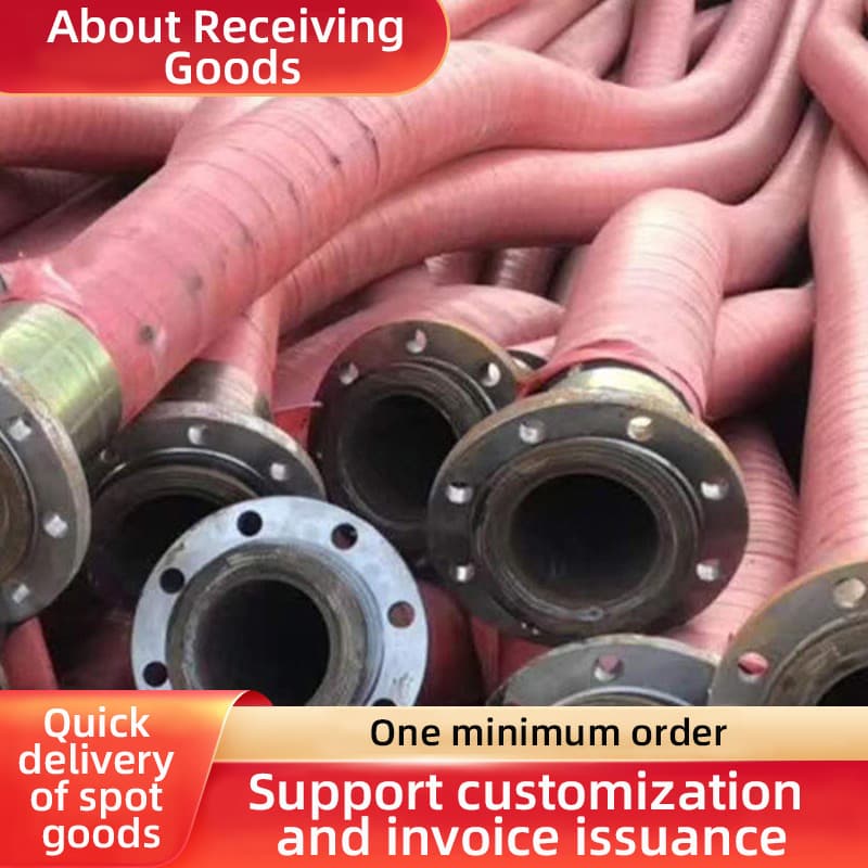 Export large-diameter high-pressure hoses, flange suction and discharge mud tunnel high-pressure steel wire braided hoses, hydraulic oil pipes.